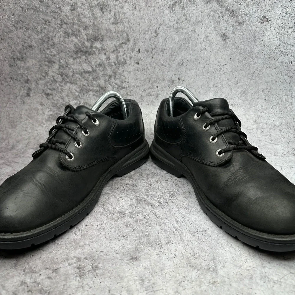 UGG Marshal Oxford Mens 10 Black Leather Casual Lace Up Shoes 5903 Perforated